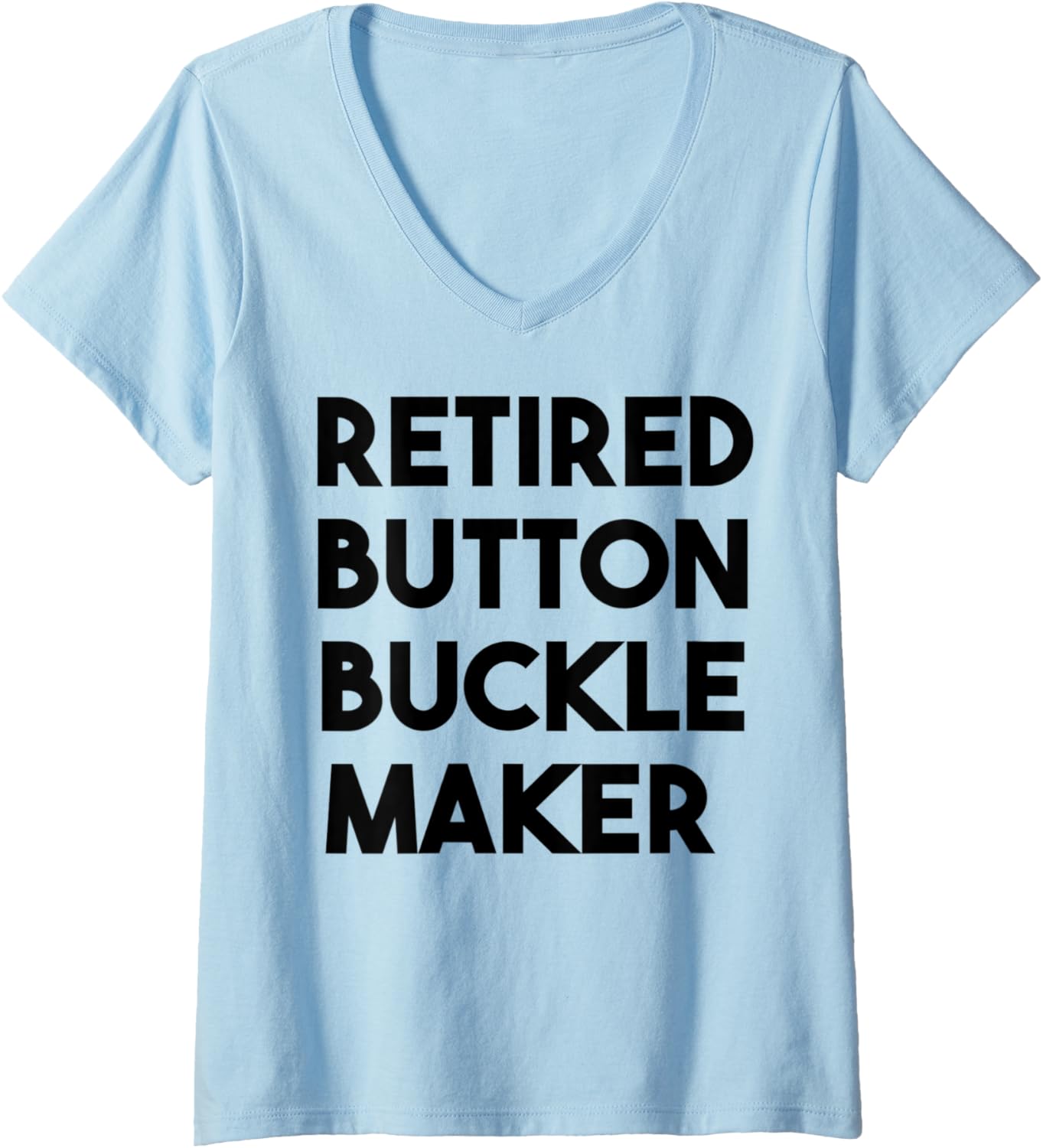 Womens Retired Button Buckle Maker V-Neck