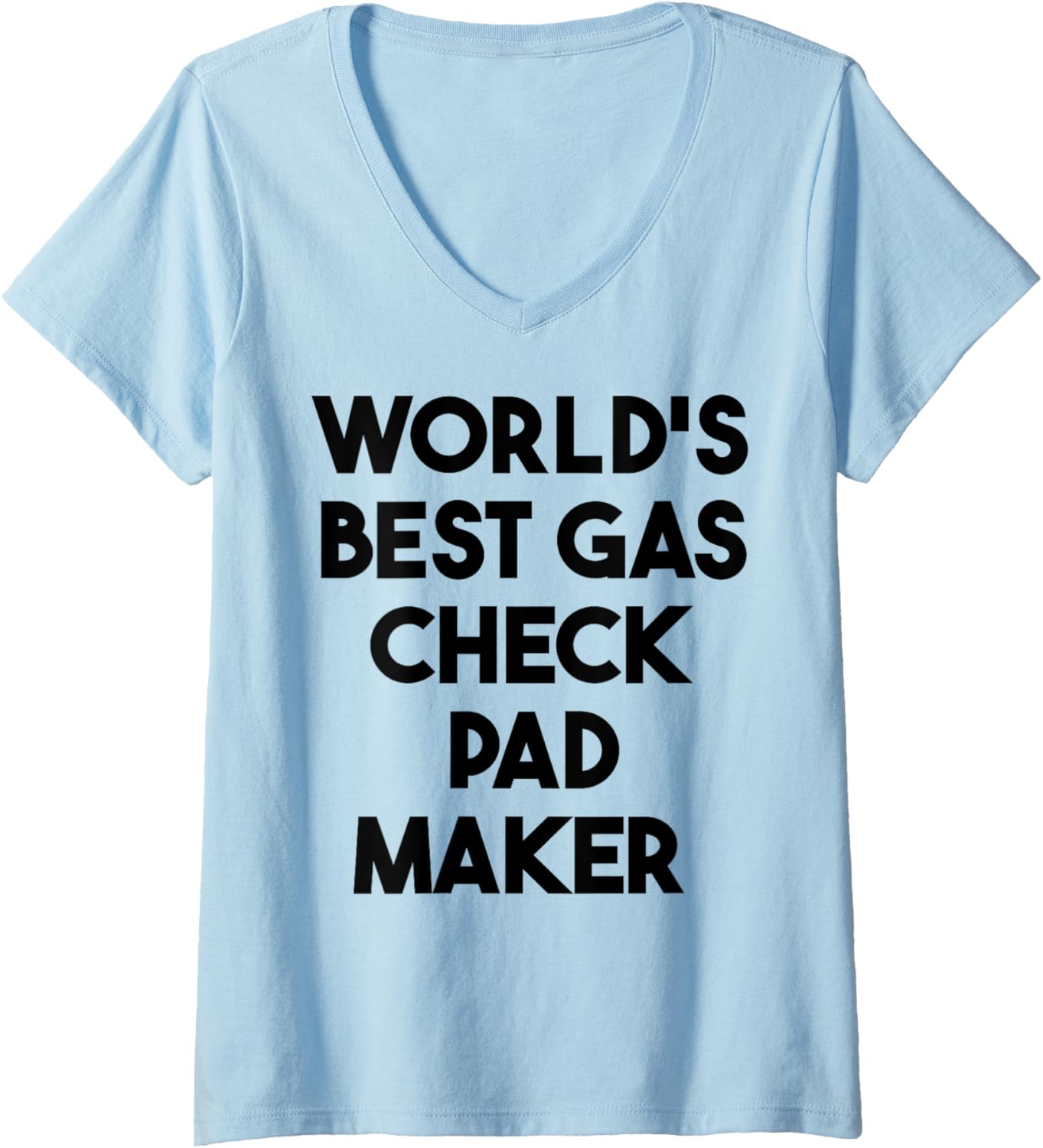 Womens World's Best Gas Check Pad Maker V-Neck