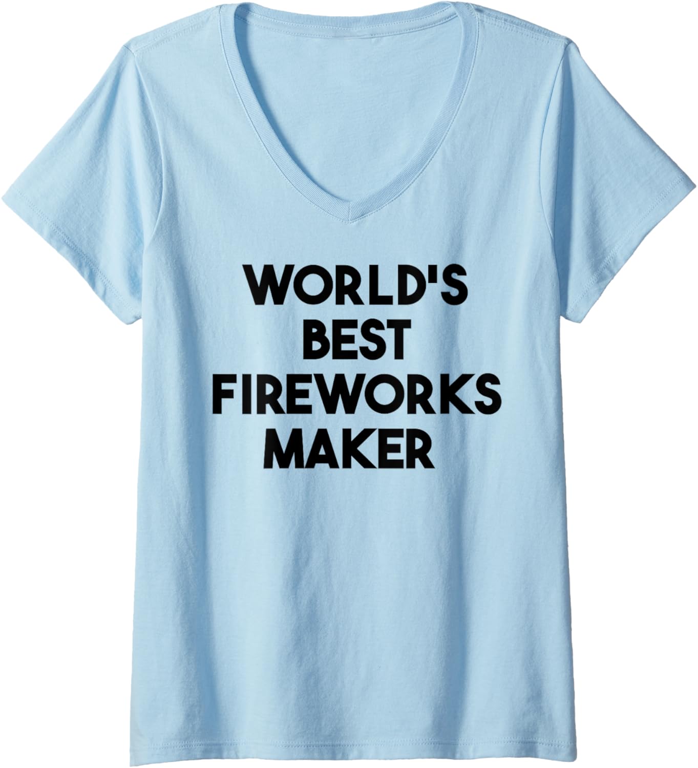 Womens World's Best Fireworks Maker V-Neck