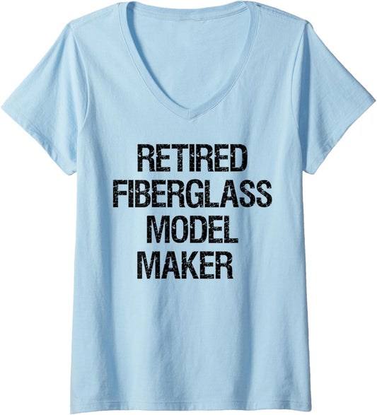 Womens Retired Fiberglass Model Maker V-Neck