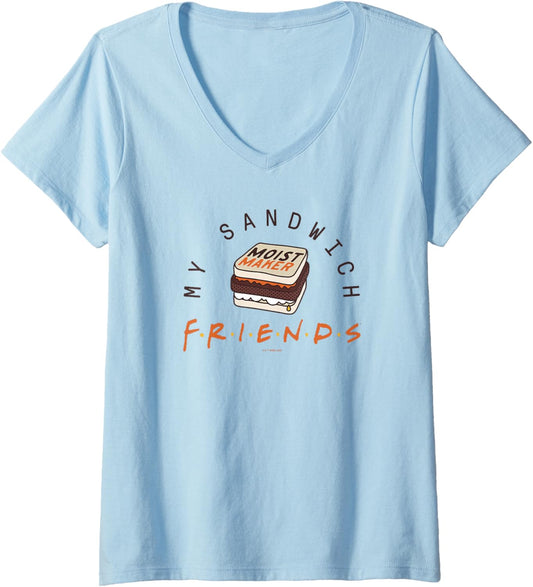 Friends My Sandwich Ross' Moist Maker V-Neck