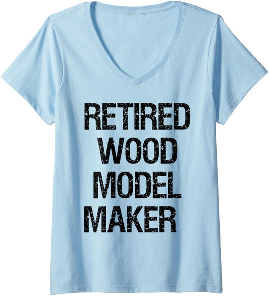 Womens Retired Wood Model Maker V-Neck