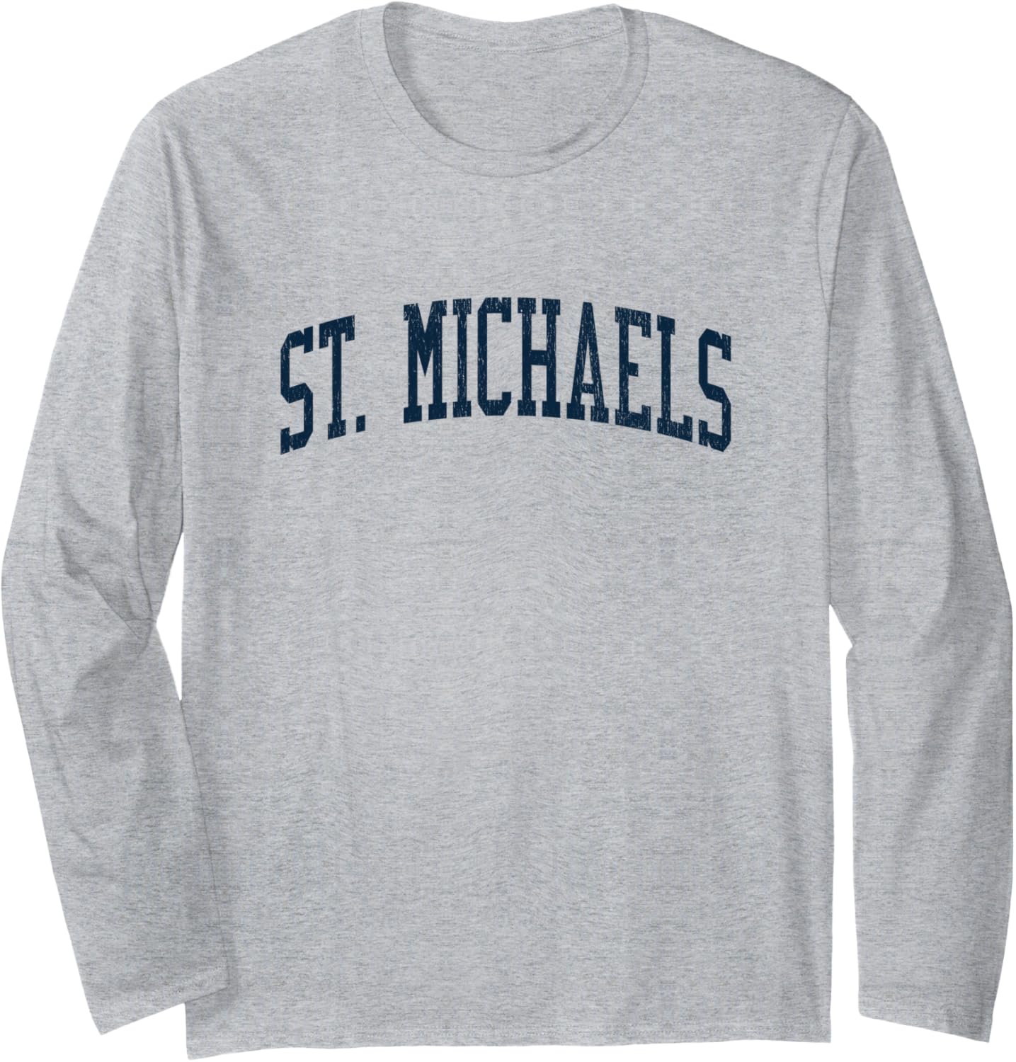 St. Michaels AZ Vintage Athletic Sports JSN2 Navy Print Long Sleeve