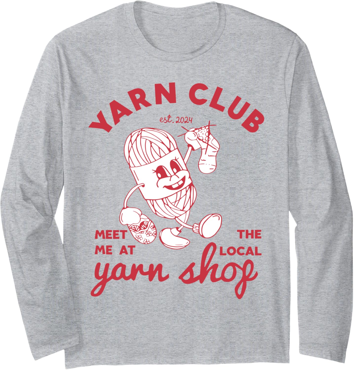Yarn Club Meet Me At The Local Yarn Crochet Crocheting Long Sleeve