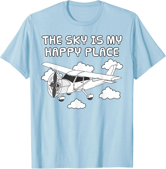 The Sky Is My Happy Place, Plane Pilot Aviation Funny