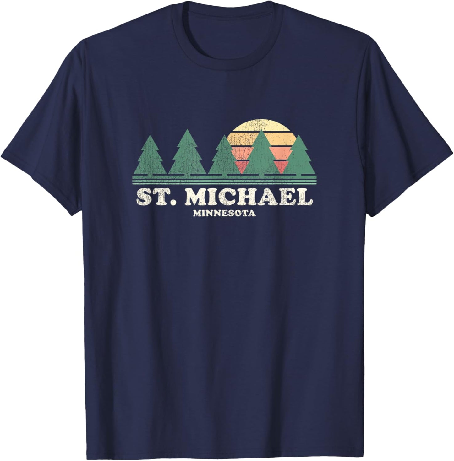 St. Michael MN Vintage Throwback Tee Retro 70s Design