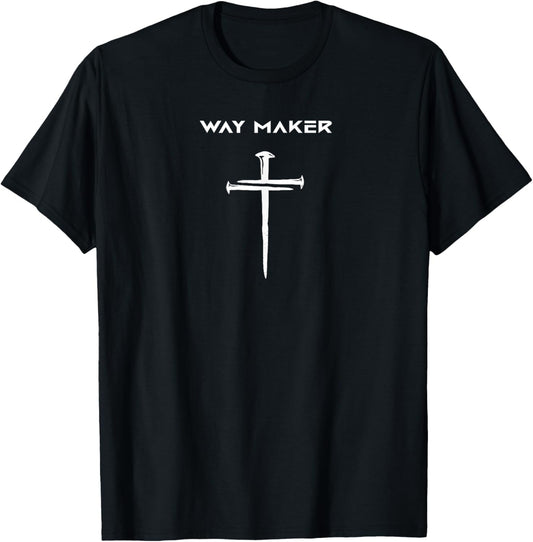 Way Maker Christian Minimalist Religious Three Nails Cross