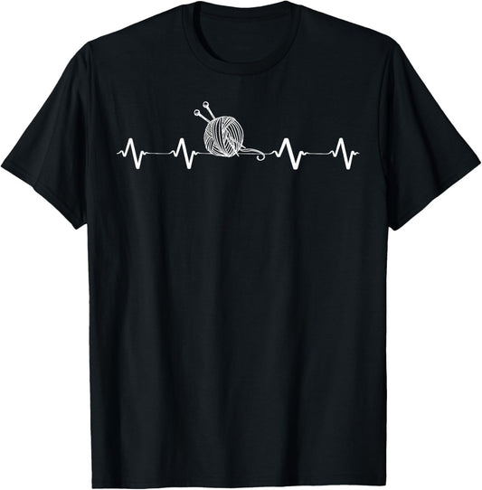 Funny Knitting tshirts, Knitter Yarn Heartbeat