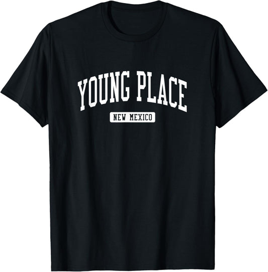Young Place New Mexico NM Vintage Athletic Sports Design