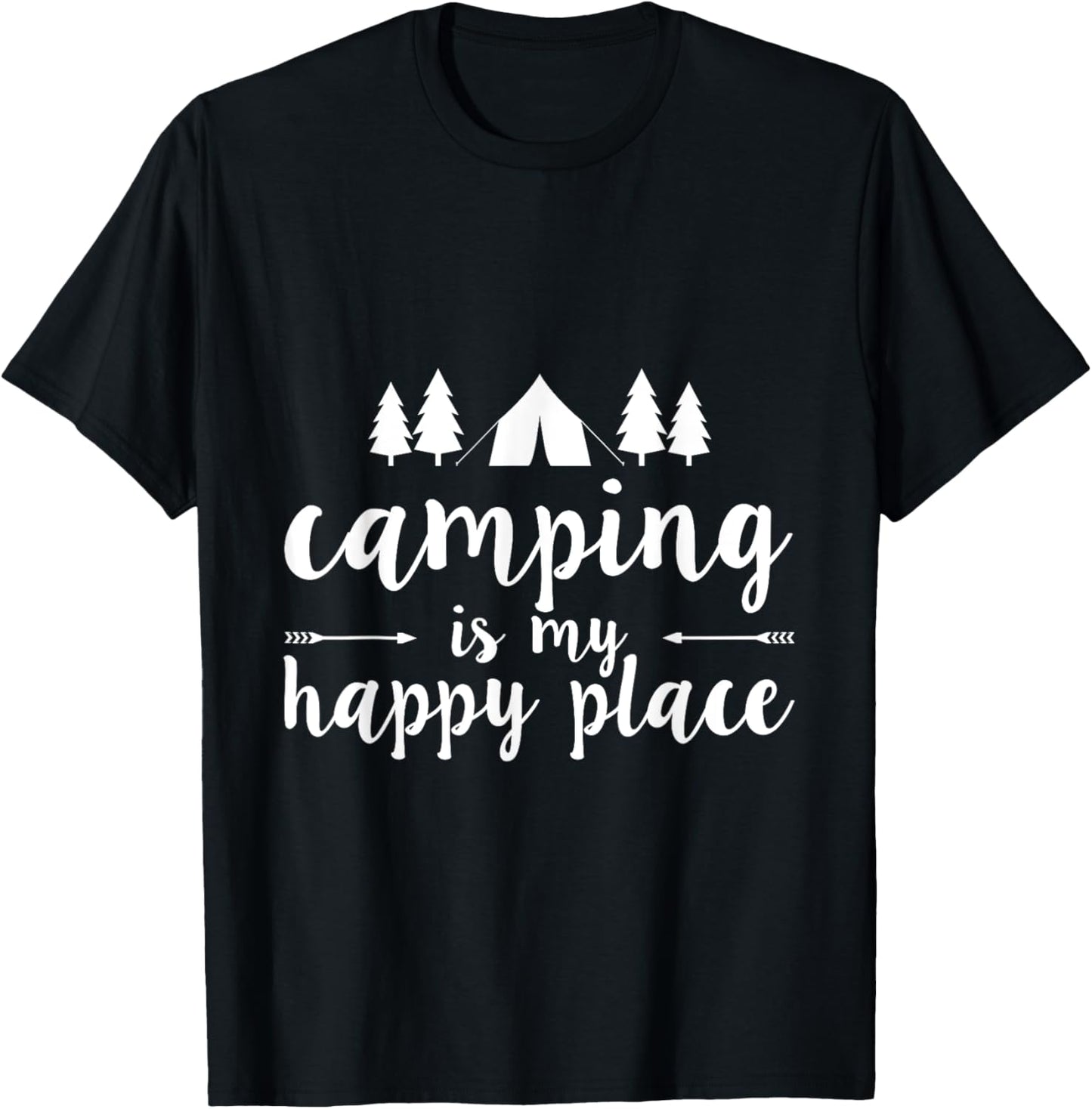 Camping Is My Happy Place Camping Shirt for Women Men Funny