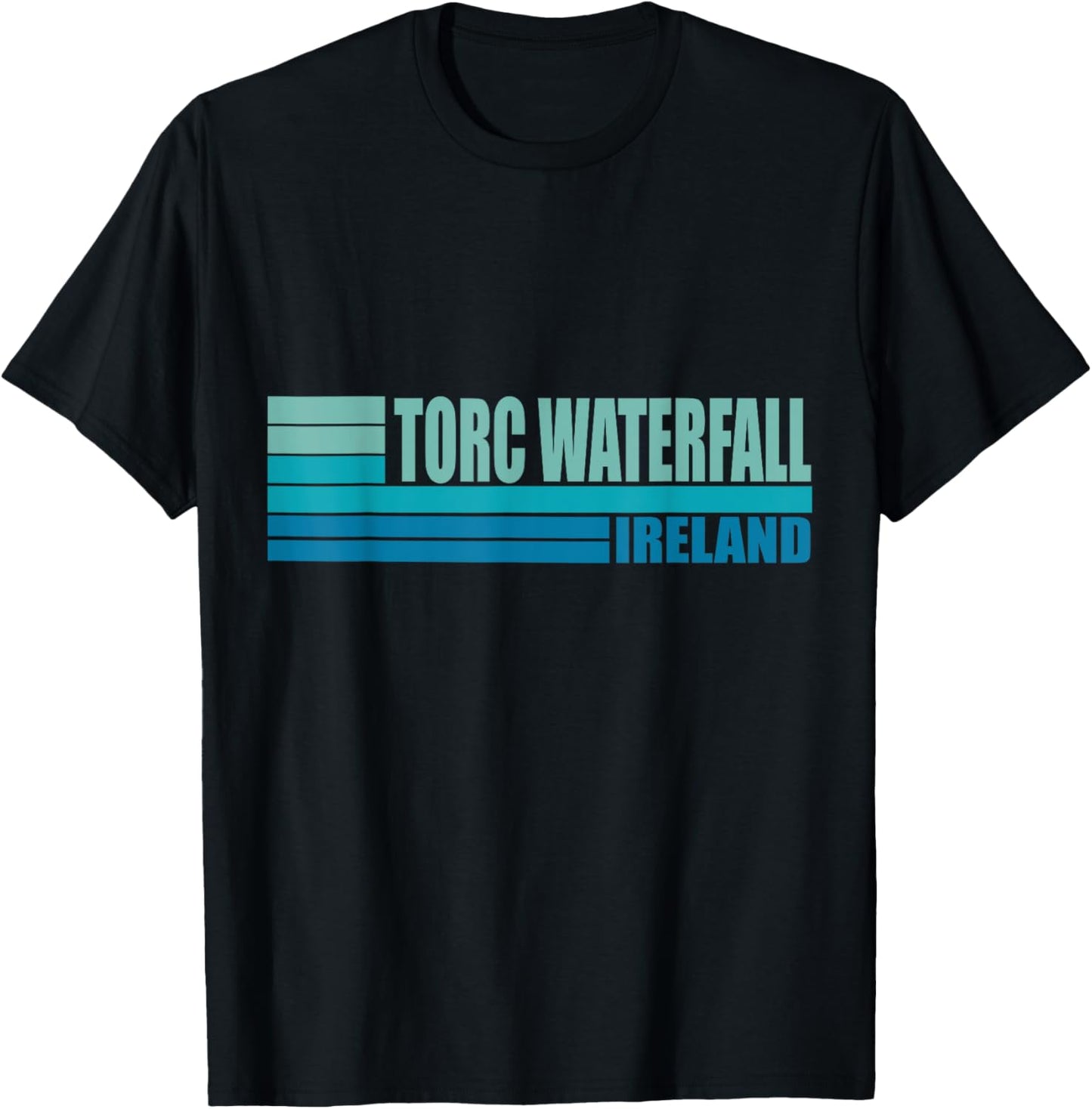 Blue Retro Vintage Torc Waterfall Tourist Places Ireland UK