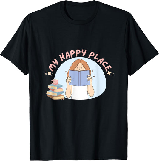 Book Lover Bookworm Librarian Reading Books, My Happy Place