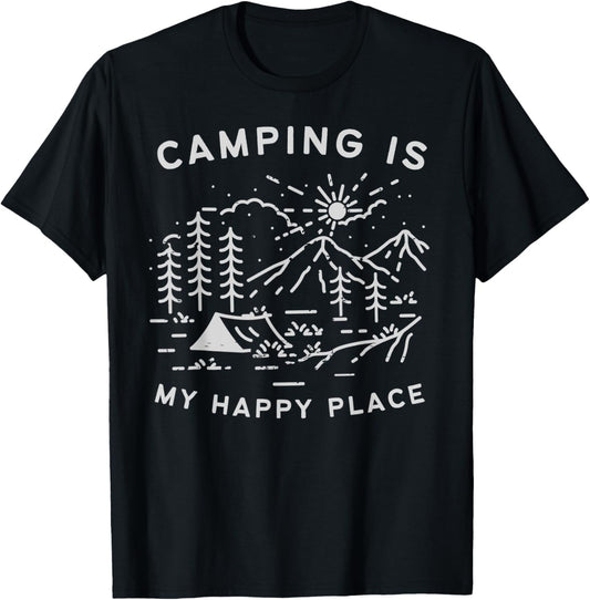 Camping Is My Happy Place Men's and Boys Camp and Hike