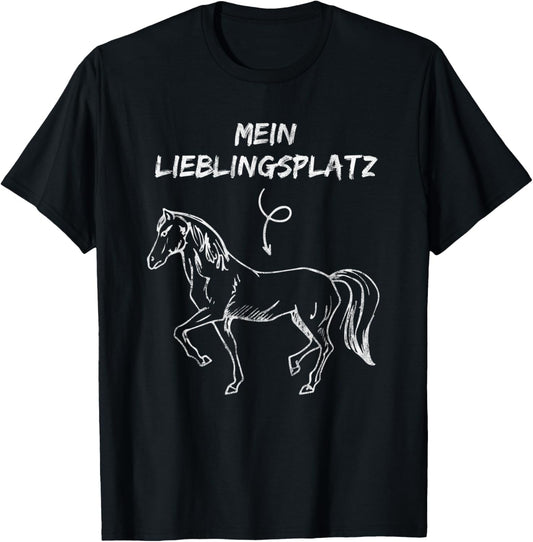 Funny design with horse motif - My favourite place horses
