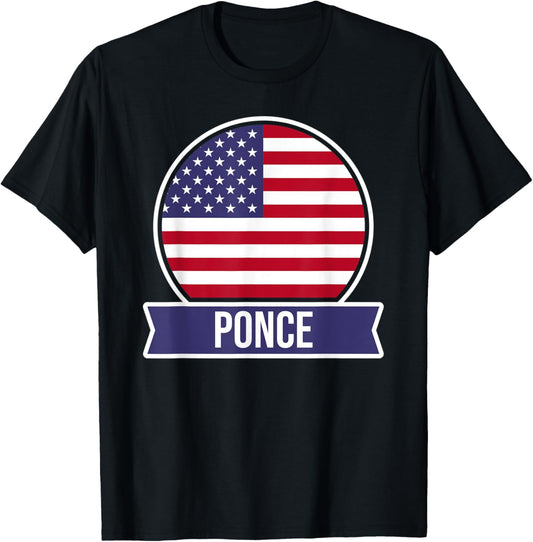Ponce - USA - American place name US flag design