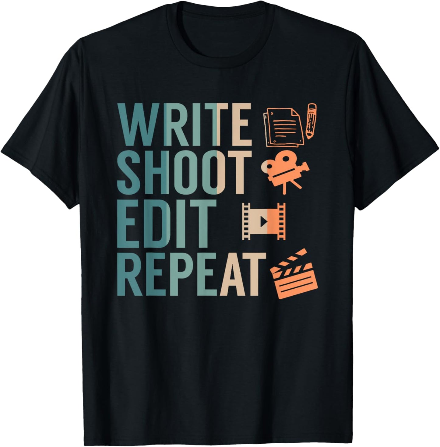 Write Shoot Edit Repeat Retro Film Photography Filmmaker