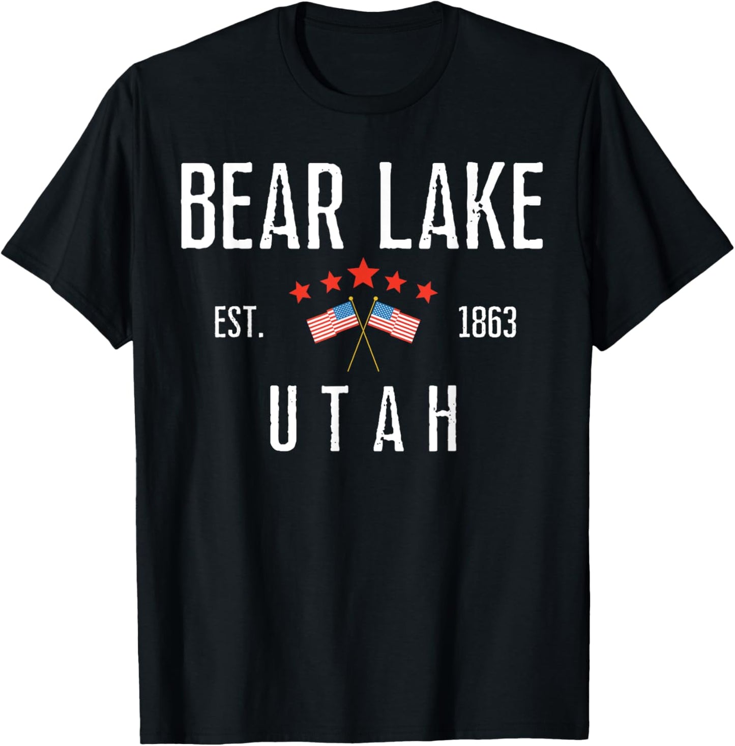Bear Lake Utah UT T-Shirt Vintage US Flag