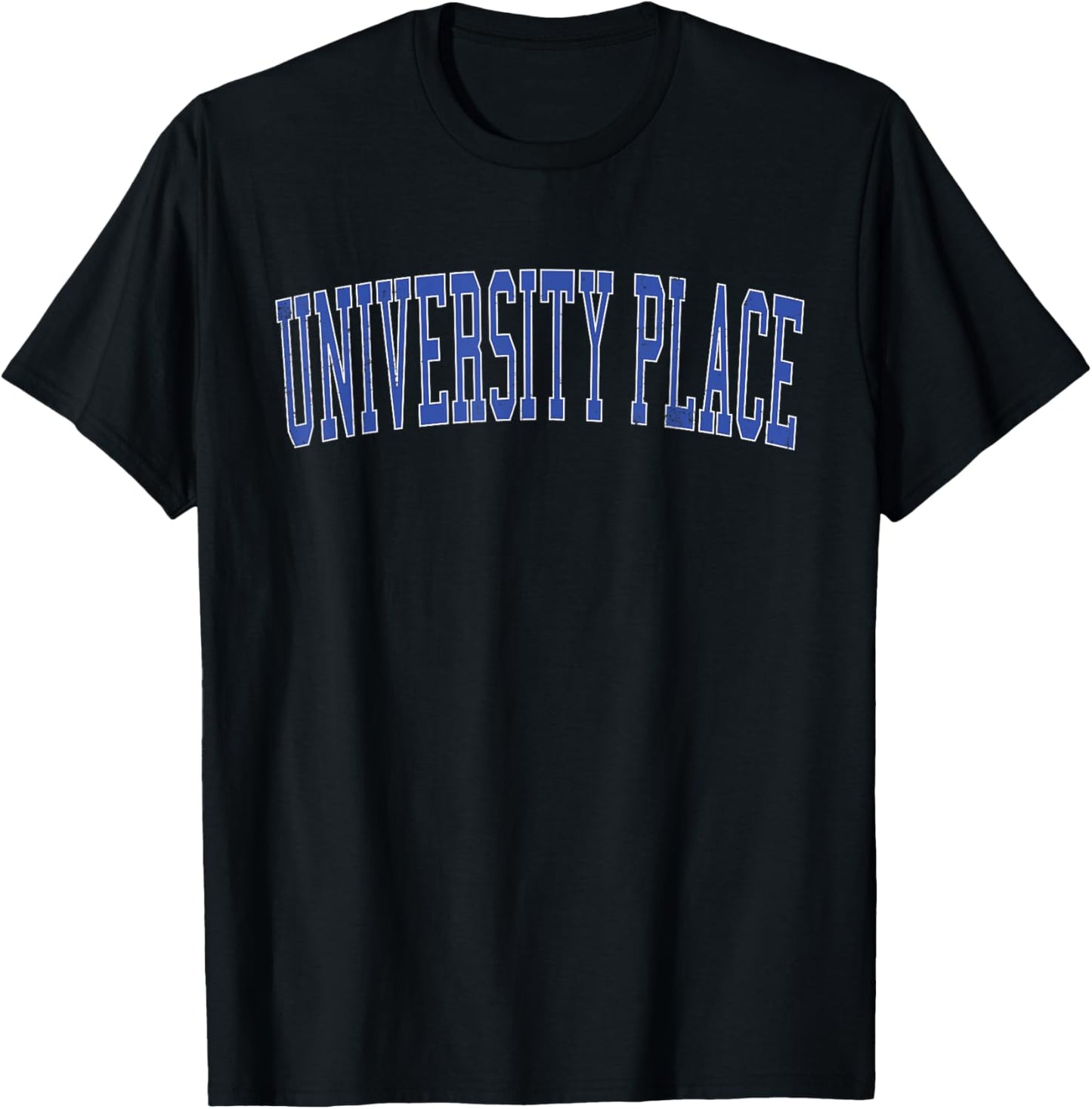 Vintage University Place WA Distressed Blue Varsity Style