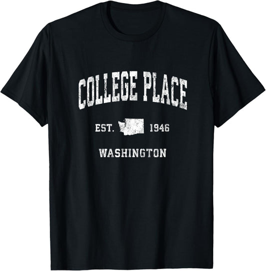 College Place Washington WA Vintage Athletic Sports Design