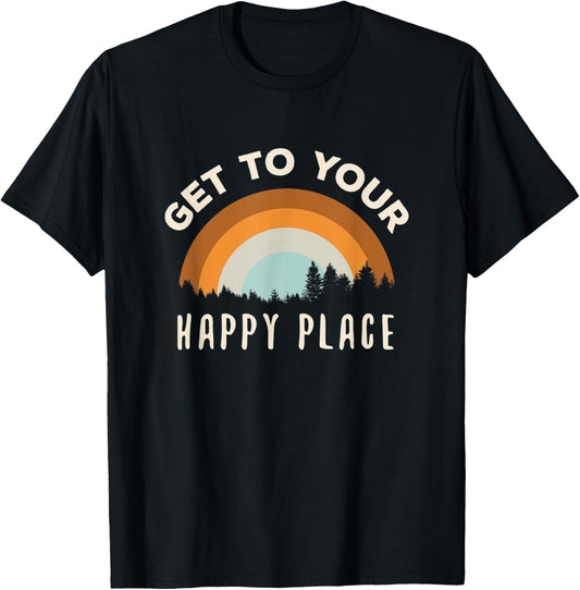 Vintage Retro Get to Your Happy Place Sunset