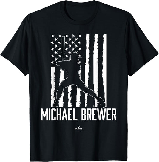 Distressed Flag Swing Michael Brewer Prospect Baseball Fan