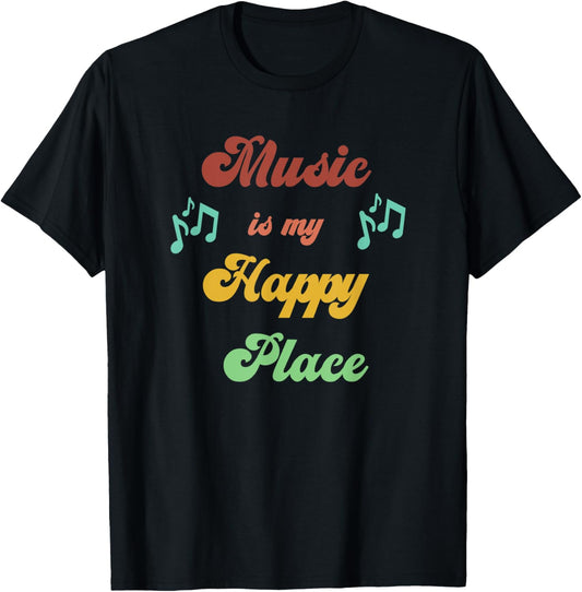 Vintage Music is my Happy Place Retro Music Lover Musician