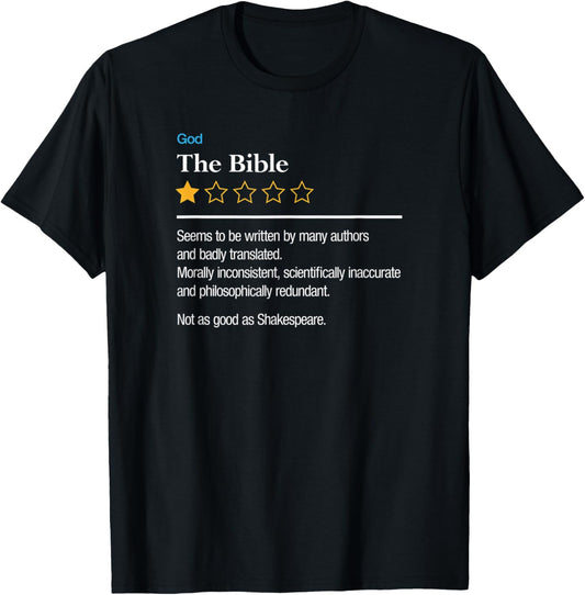 Funny Atheist Joke, The Bible One Star Review, Atheism