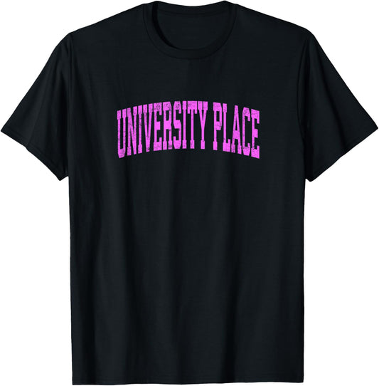 University Place Washington WA Vintage Athletic Sports Pink