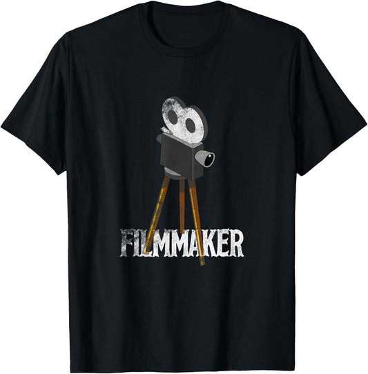Retro Camera Cameraman Filmmaker Movie Director Vlog T Shirt