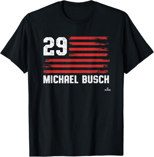 Flag Stripes Michael Busch Chicago Baseball MLBPA