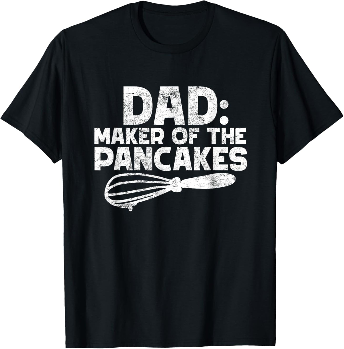 zAPz Creative Dad Maker Of The Pancakes Funny Pancake Lovers Gift Fathers Black Cotton 65% Polyester 35% Short Sleeve Crew Neck