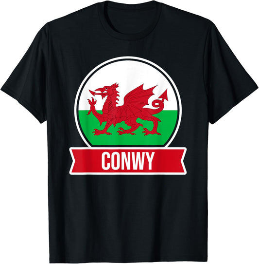 Conwy - Cymru - Wales - Welsh place name flag design