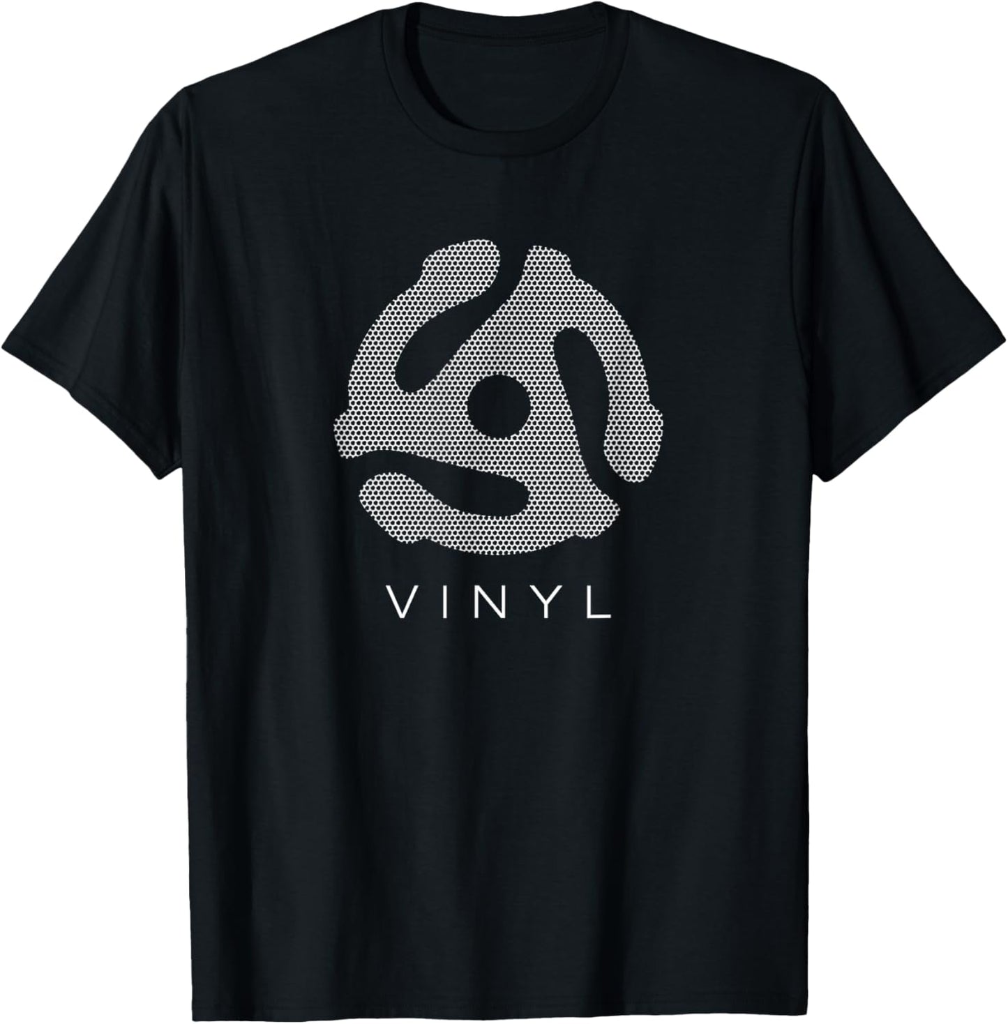 45 RPM Record Adapter T Shirt - With Speaker Mesh Effect