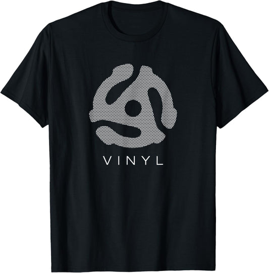 45 RPM Record Adapter T Shirt - With Speaker Mesh Effect
