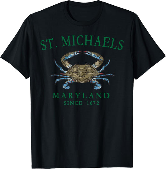 St. Michaels Maryland Blue Crab Since 1672 Arched Green