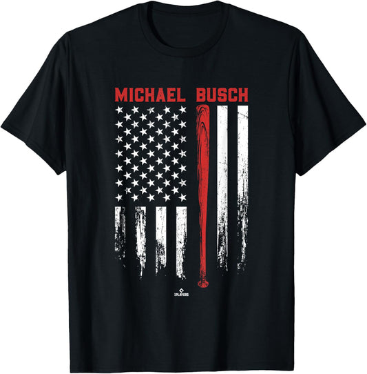 USA Flag Bat Michael Busch Chicago Baseball MLBPA