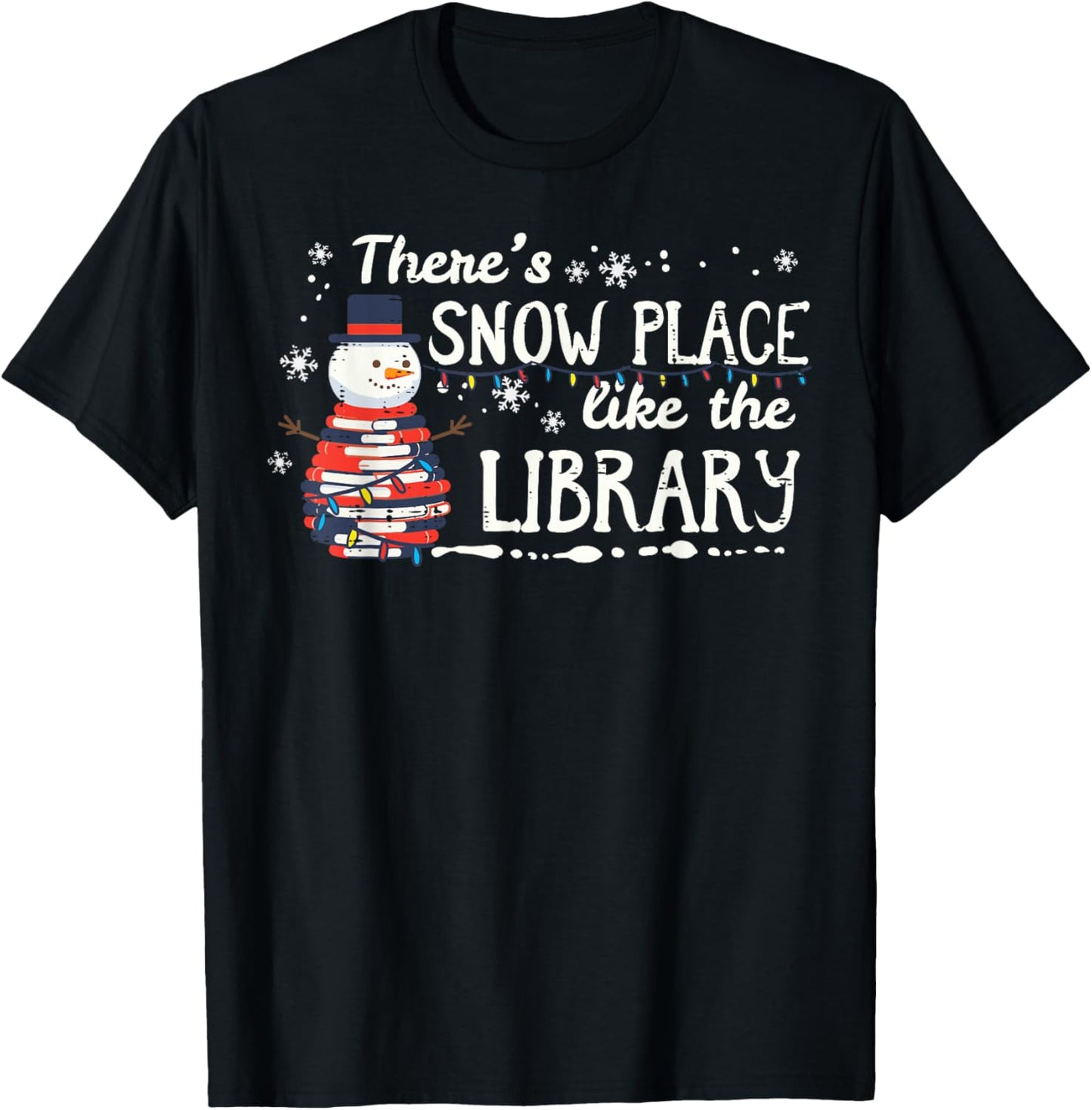 Christmas Theme Snow Place Like Library Xmas Librarian Women