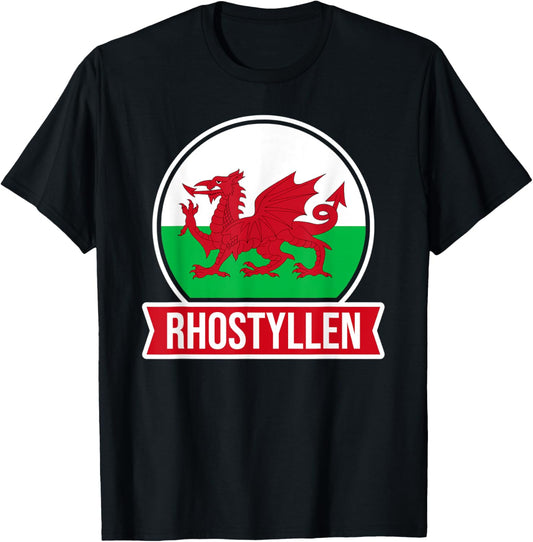 Rhostyllen - Cymru - Wales - Welsh place name flag design