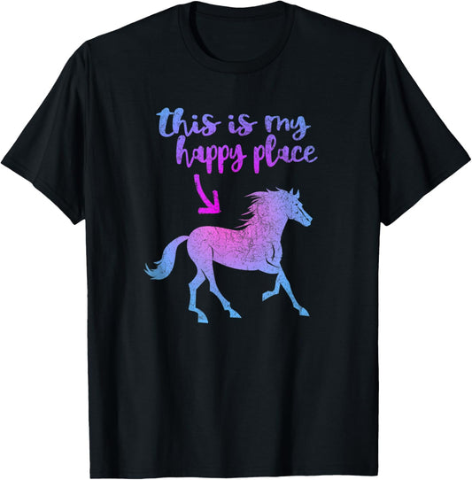 Funny Horse Riding Gift - Horseback is my Happy Place