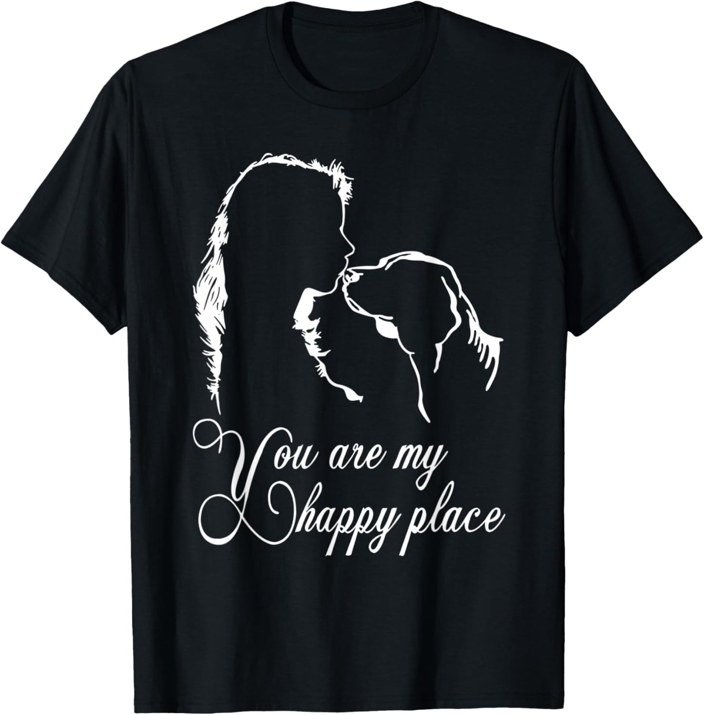 You are My Happy Place Beagle dog Funny T-Shirt for Men Women Kids