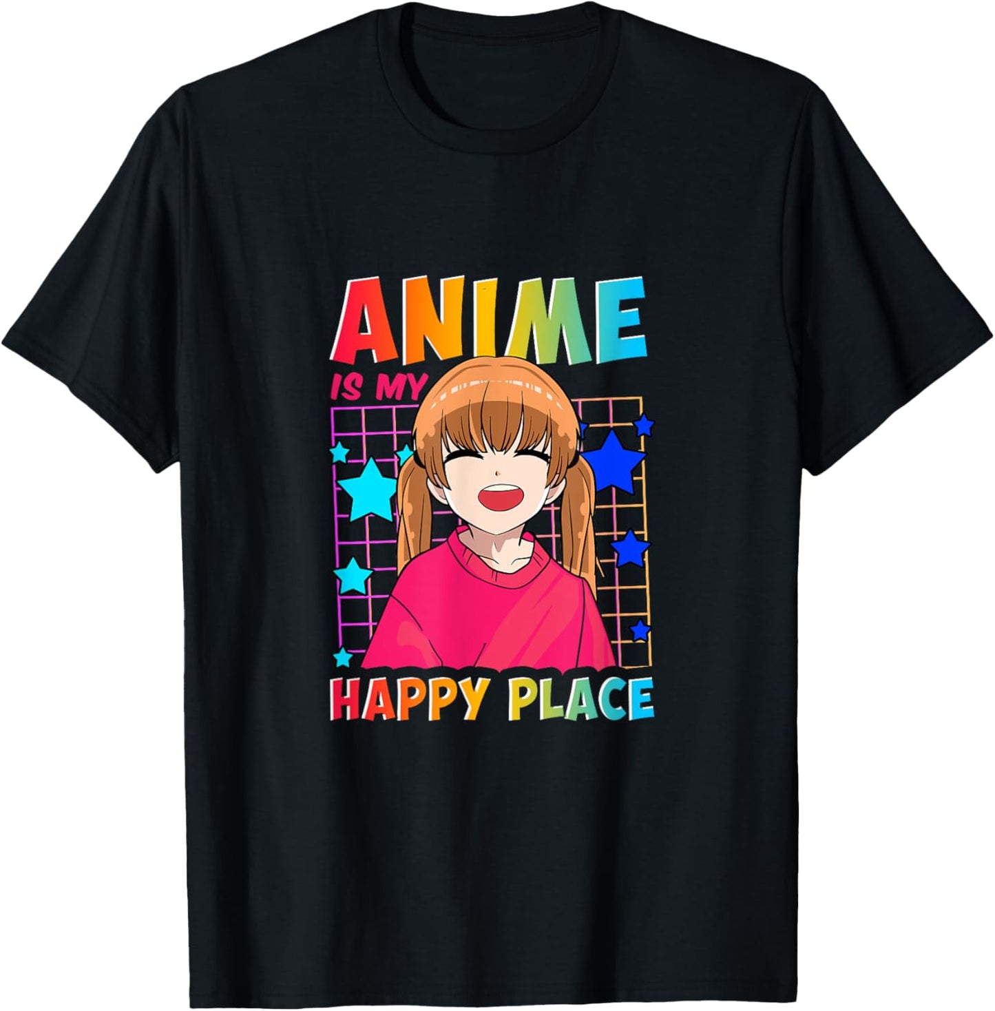 Anime Is My Happy Place Smiling Laughing Anime Girl