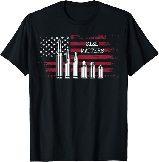 Ammo & Gun Lover Shirt, Size Matters, Bullets & Caliber