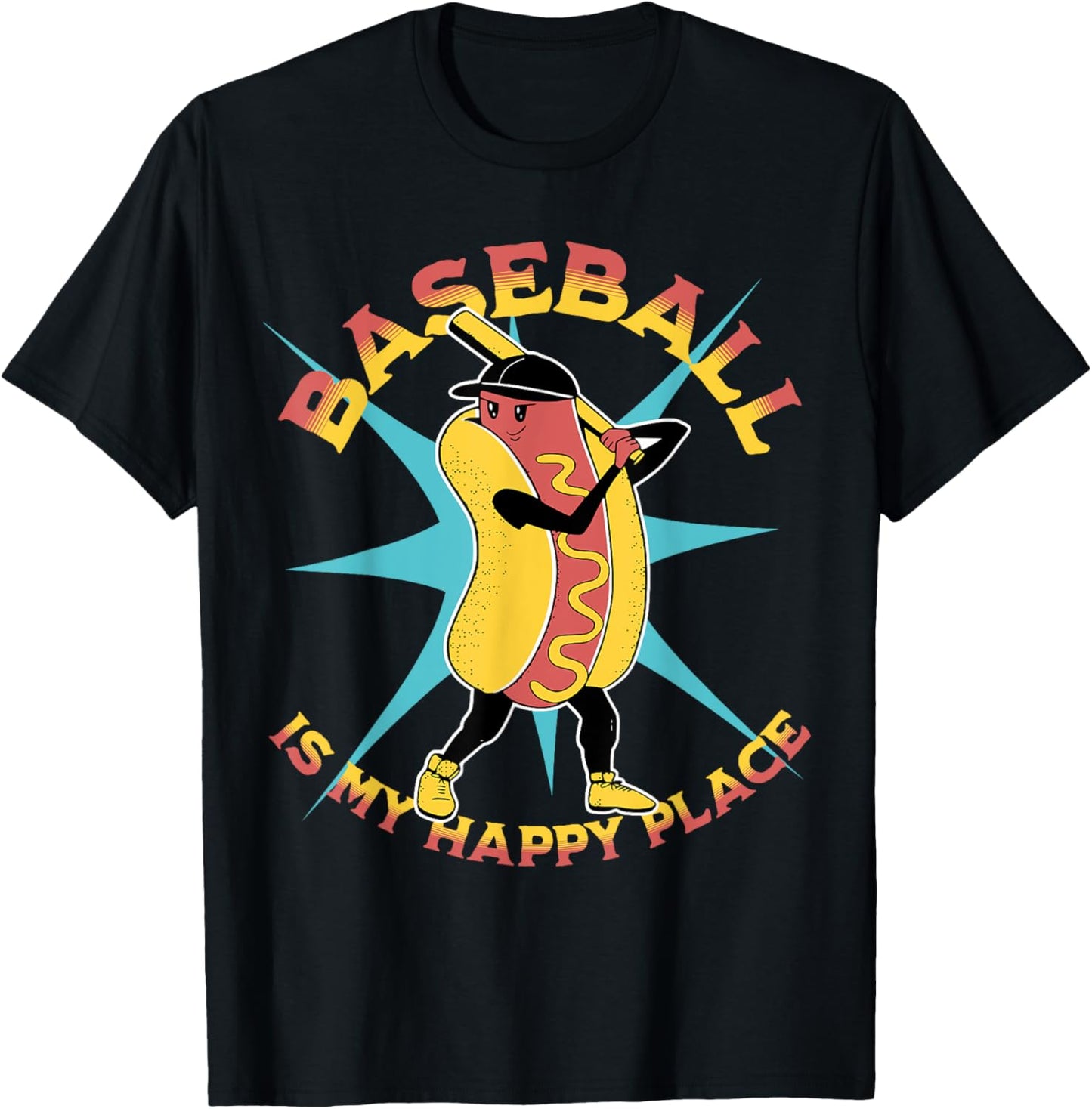 Funny Baseball Is My Happy Place Hot Dog