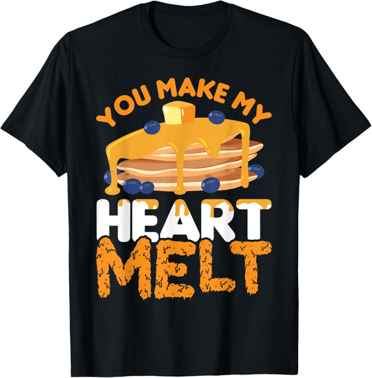 You make my heart melt Pancake maker Pancakes Breakfast