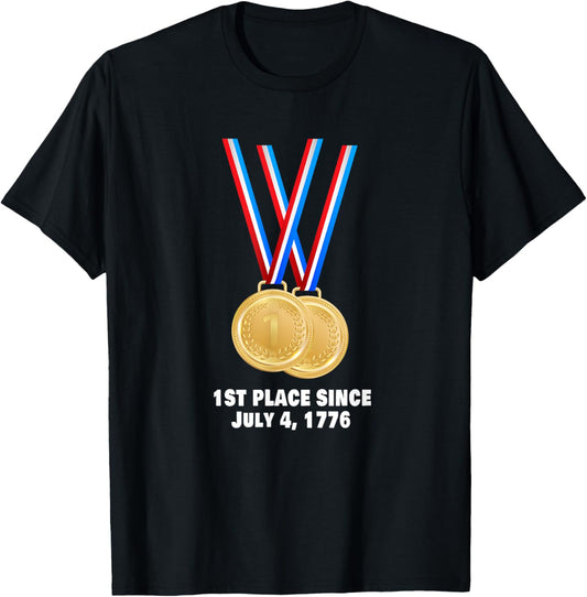 USA First Place Since 1776 4th of July Medals American Flag Women Kids Men