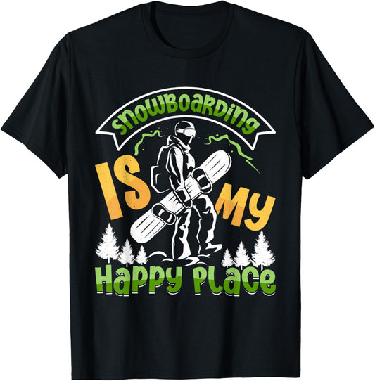 Snowboarder SNOWBOARDING IS MY HAPPY PLACE Children