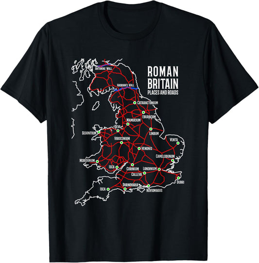 Roman Britain Places and Roads Map