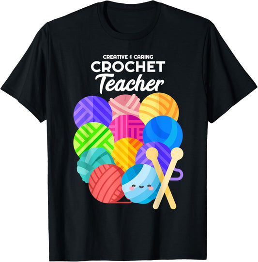 Crochet Teacher Hobby Crocheter Knitter Balls of Yarn