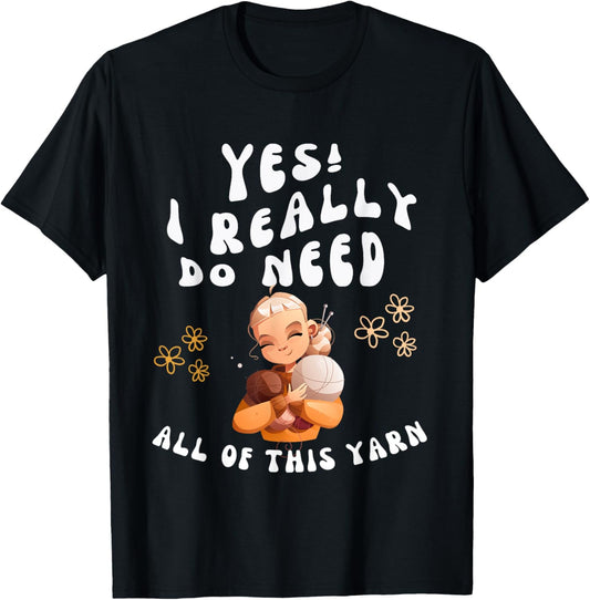 Funny for KNITTER or CROCHETER - Girl with yarn