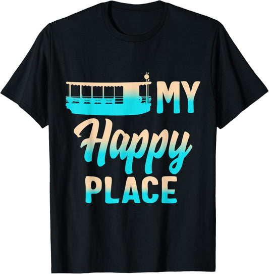 Duffy Boat Is My Happiest Place Trip Summer Vacation Sailing T-Shirt for Men Women Kids
